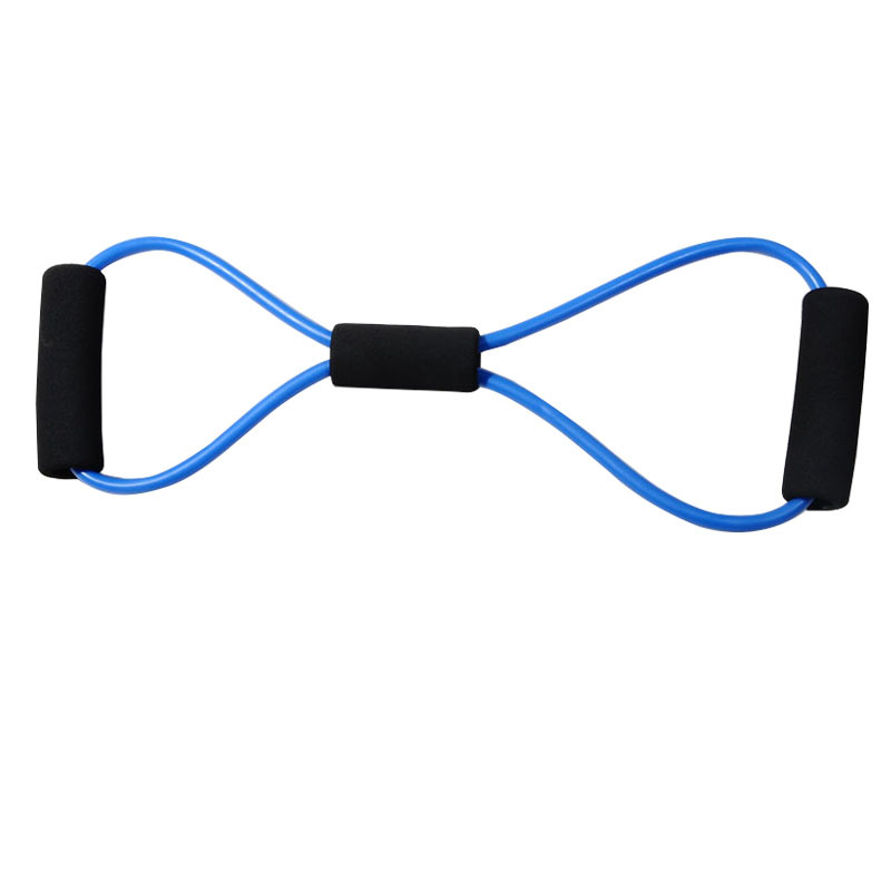 Factory direct sale fitness latex TPE elastic figure 8 tension device belt Yoga belt chest protector with figure 8 tension belt
