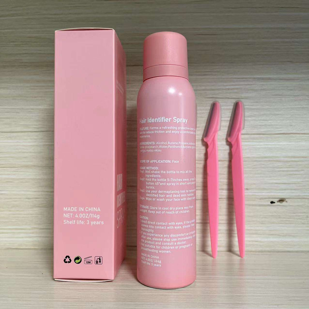 Face Shaving Removal Lip Hair Private Label Women Facial Skin Care Set Hair Identifier Spray