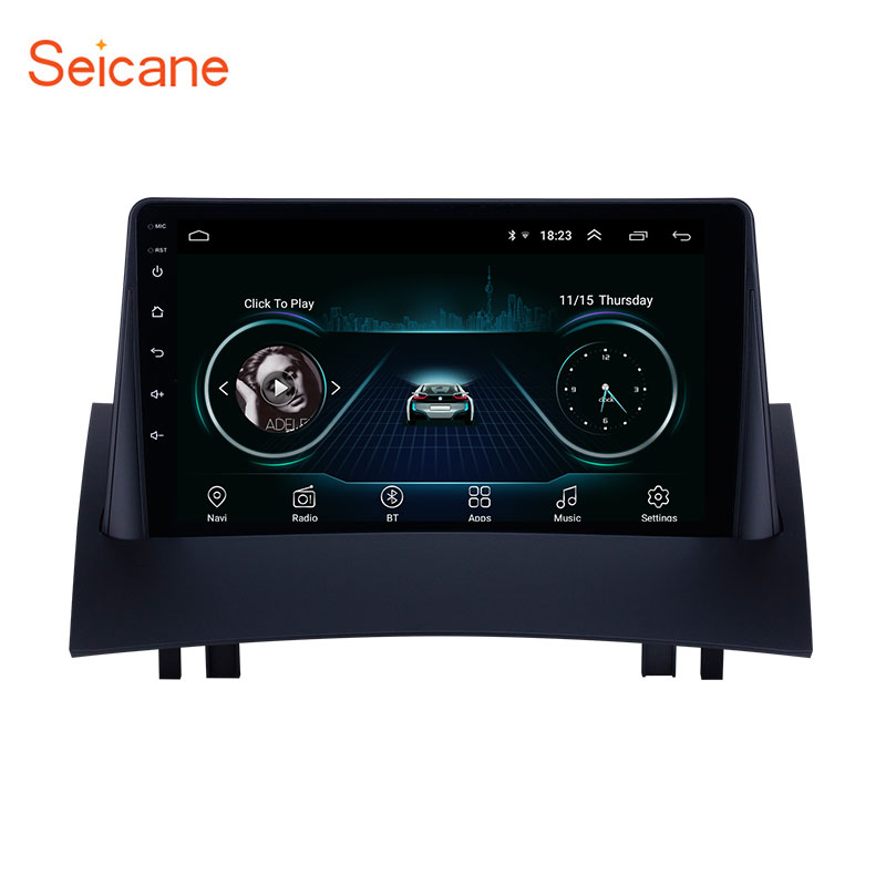 Сенсорный экран HD 9 дюймов Android 9,1 GPS-навигация Радио для Renault Megane 2 2004-2008 с поддержкой AUX Carplay TPMS