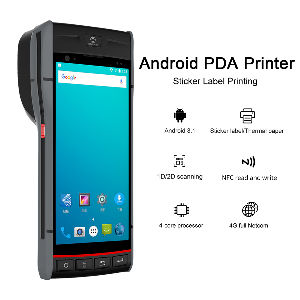 Сканер штрих-кода Honeywell N6603 1D 2D, умный Ручной терминал PDAs, 5,5 дюймов, наклейка, печать этикеток