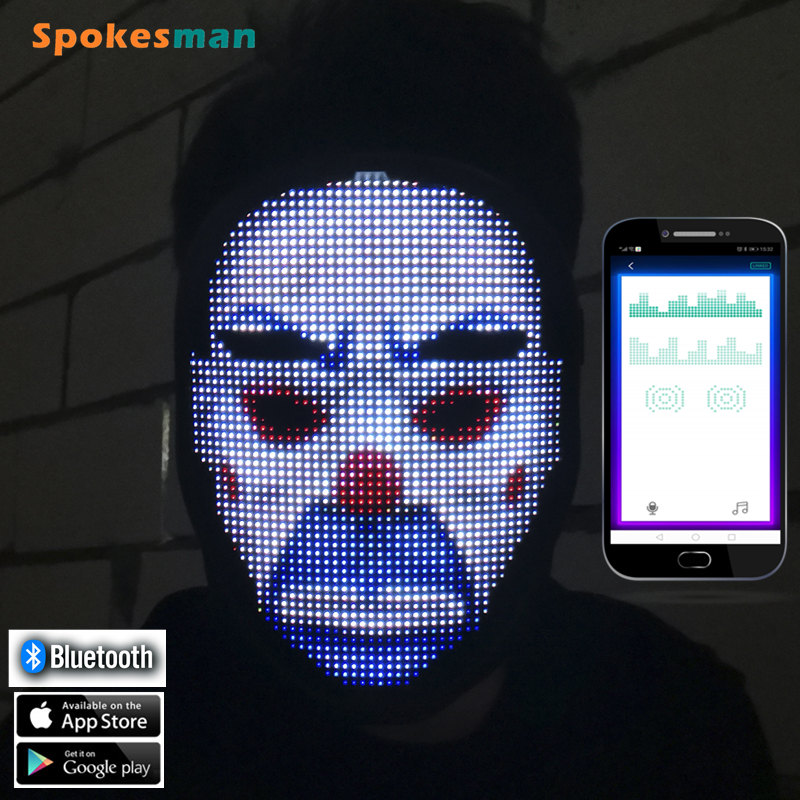 Светящаяся в темноте светодиодная светящаяся Маска hallowen 2020, забавная светящаяся маска, беспроводная светящаяся маска для лица haloween facemask, светящаяся маска для вечеринки на Хэллоуин