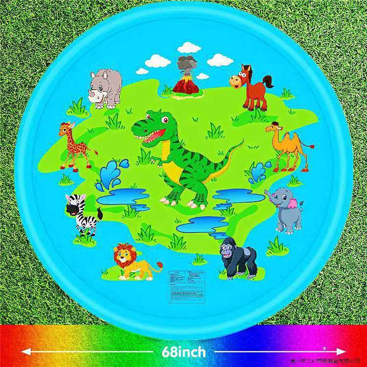 Летние outdoorkids разбрызгиватель коврик для детей брызг воды игровой коврик газон надувной разбрызгиватель с упругой подкладкой, мягкая диаметр 170 см