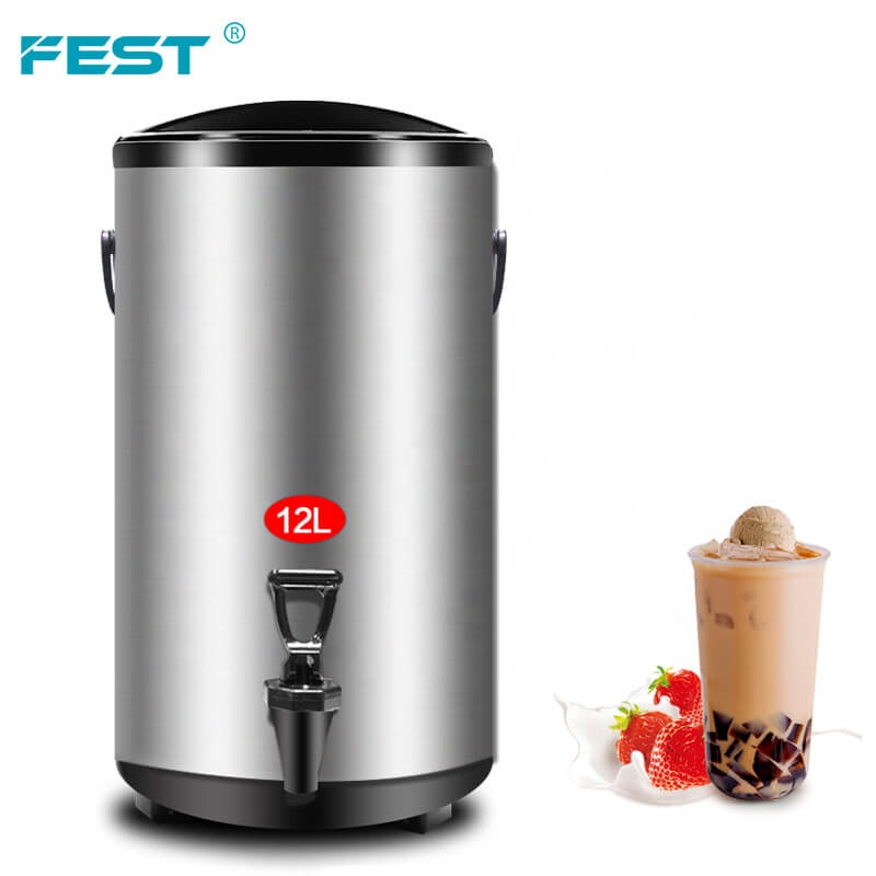 Фестиваль в стиле «Bubble tea ведро нержавеющей стали теплее теплоизоляция бутылки молока чай термос бочка с крышкой