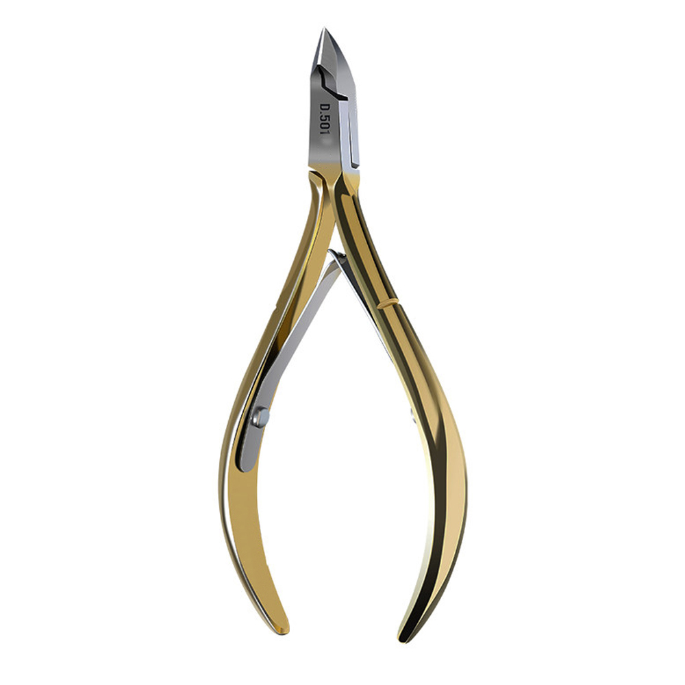 Professional Stainless Steel French Handle Double Spring Cuticle Nippers D501