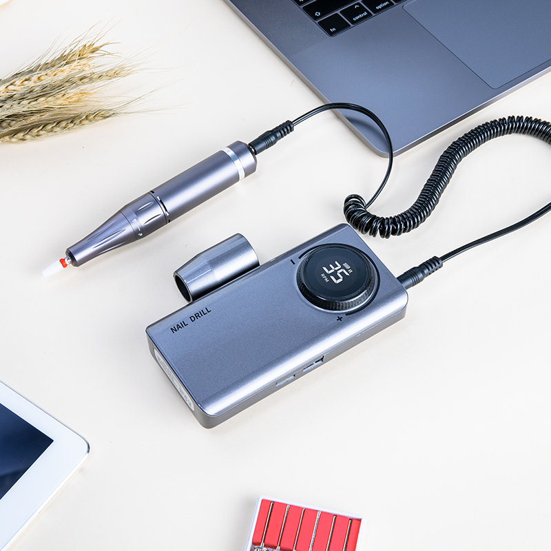 2021 New 35000 rpm brushless motor cordless portable rechargeable nail art electric manicure nail drill file