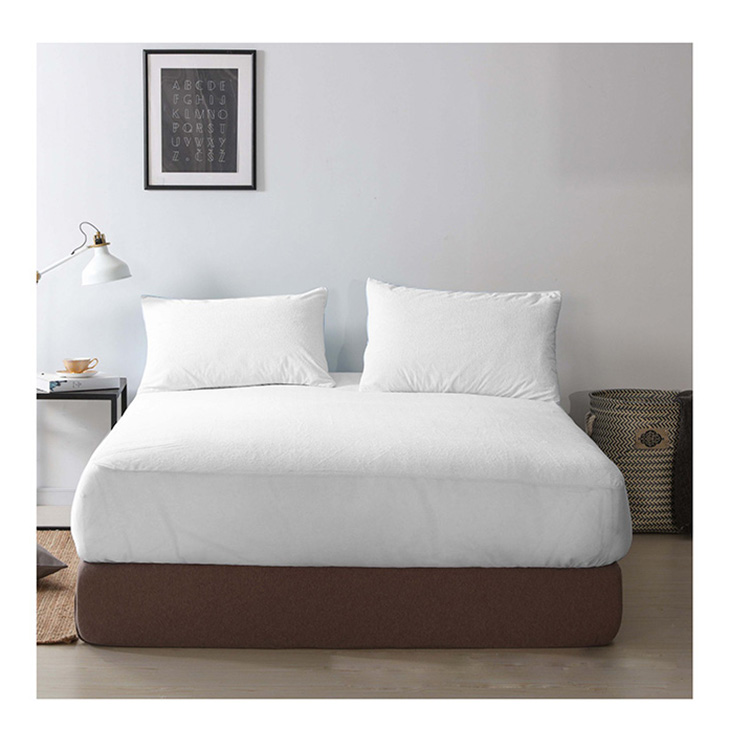 Custom Mattress Cover Hypoallergenic Bed Bug Terry Cloth Waterproof Mattress Protector cover