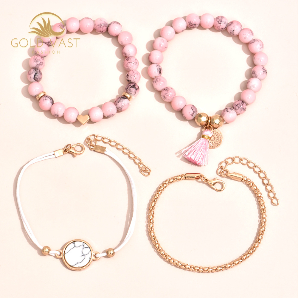 trendy stainless steel gold plated bracelets & bangles bracelets sets alloy charm bracelet in zinc alloy jewelry bijou bijoux or