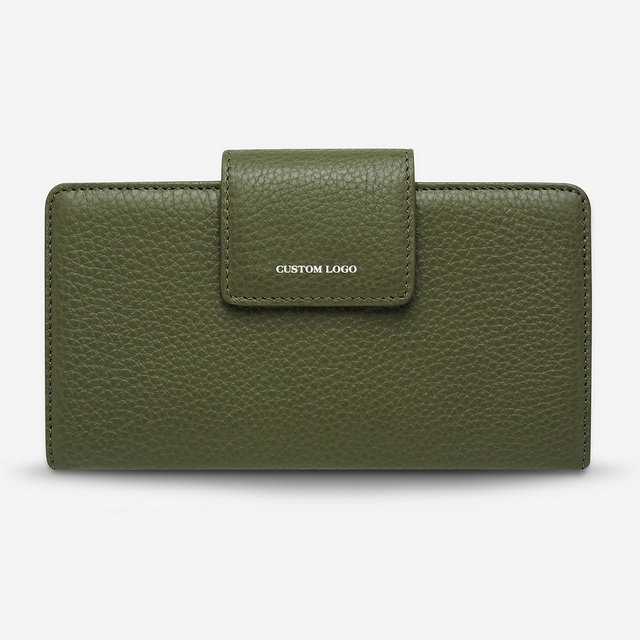 Full Grain Leather Clutch Bag Rfid Zipper Phone Purse Genuine Leather Large Capacity Long Wallet