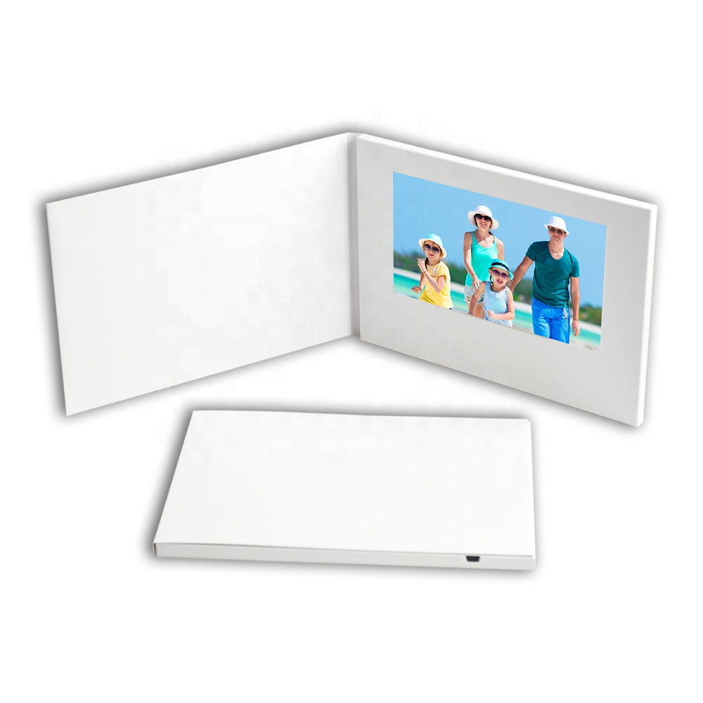 Custom Printing LCD Greeting Card Invitation HD Video Gift Card Video Screen Brochure