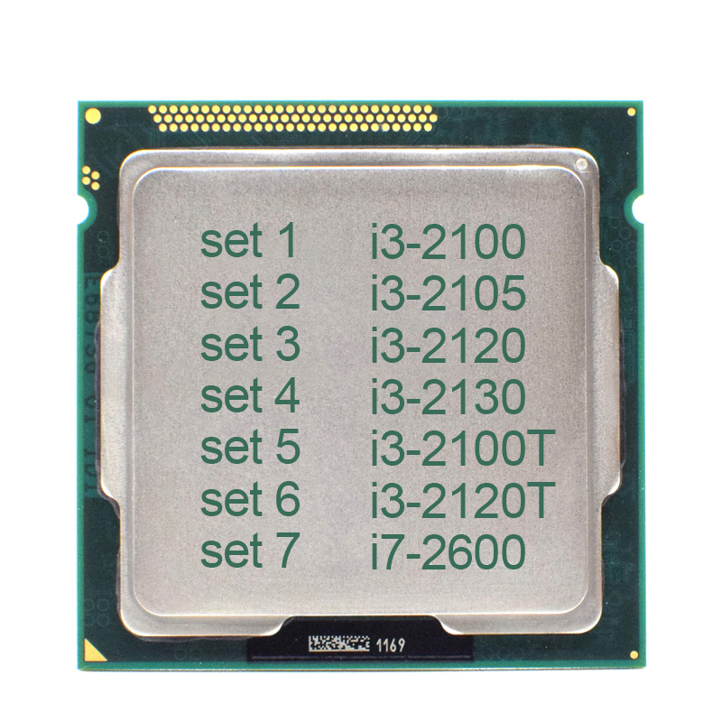 Процессоры lntel Core LGA 1155 3rd Gen 2I3-2100 I3 2120 I3 2105 I3 2100T I3 2130 I3 2120T I7-2600