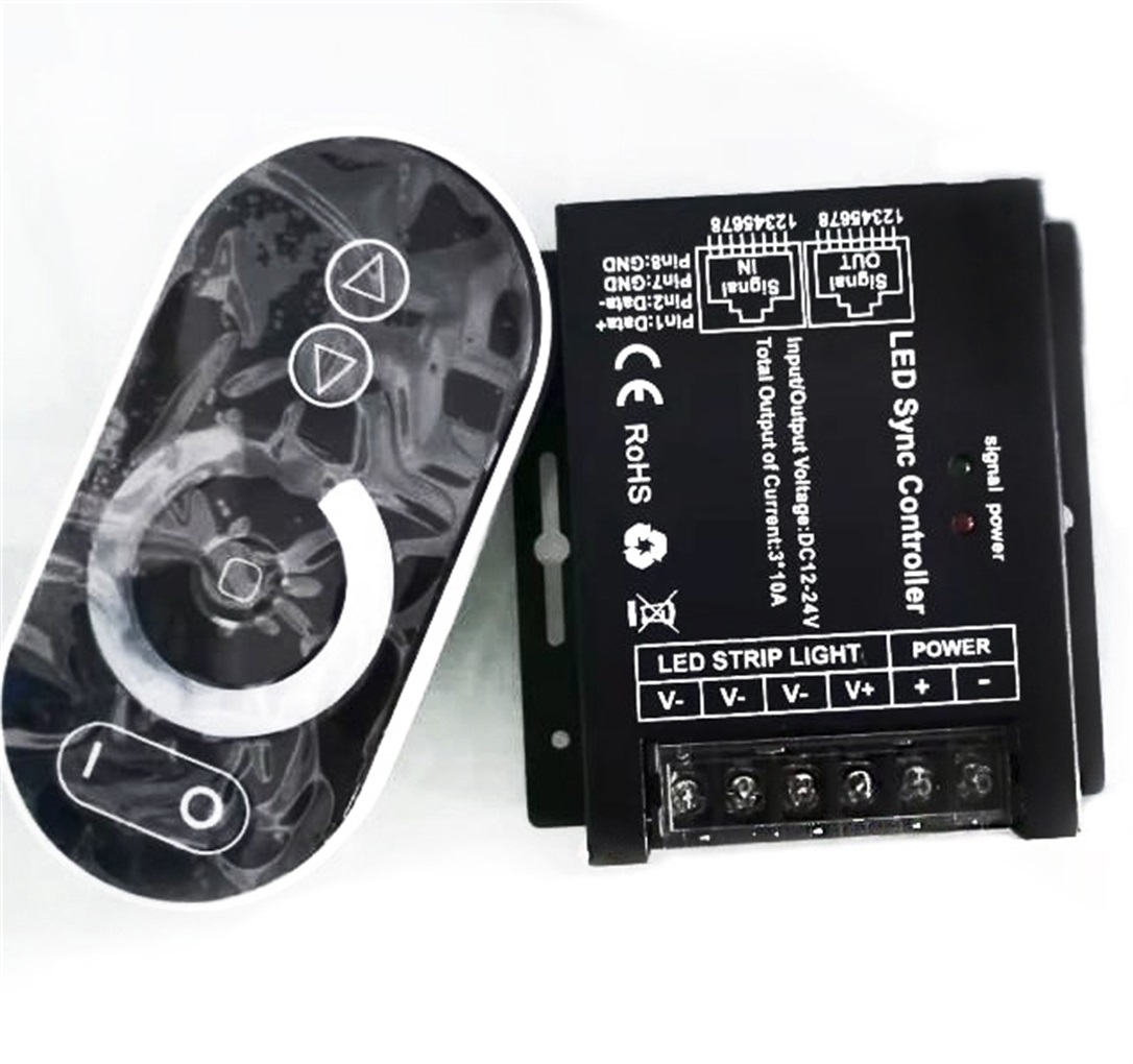 DC12V~24V 3way PWM control LED lighting dimmer controller Amplifier with Touch Screen Monitor Remote