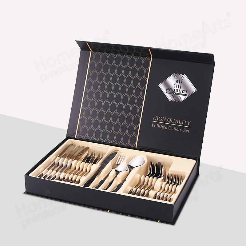 Knife Spoon Fork Set Gold Plating Cutlery 24PCS Stainless Steel Flatware sets Cutlery Set