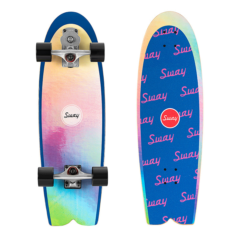 Раскачивания 32 дюймов surfskate 4 колеса грузовика S7 surf скейт резчик по земле 7 слоев дерева для серфинга, катания на скейтборде