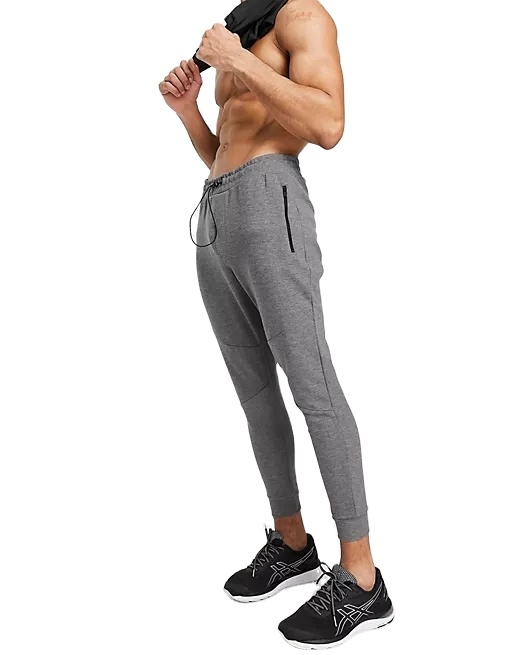 Fashion Casual Slim Men Joggers Sweatpants Stacked Joggers Pants With Side Pockets