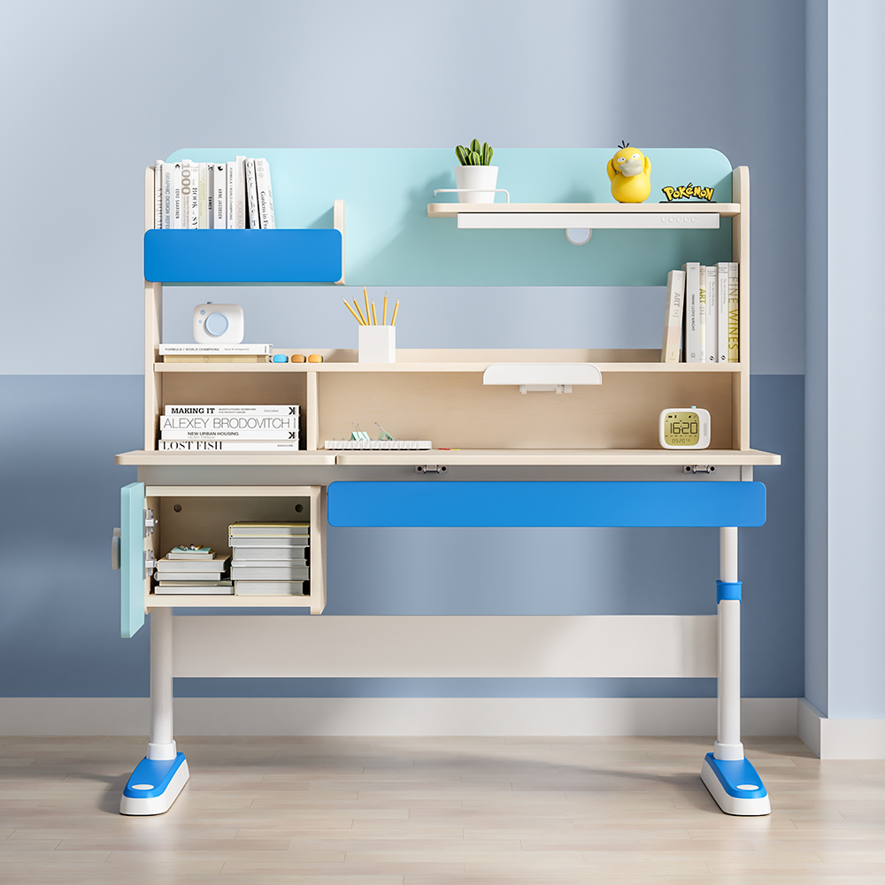 Skycity Height Adjustable Children Table and Chair Set Children Study Desk Kids Study Table With Storage Drawer