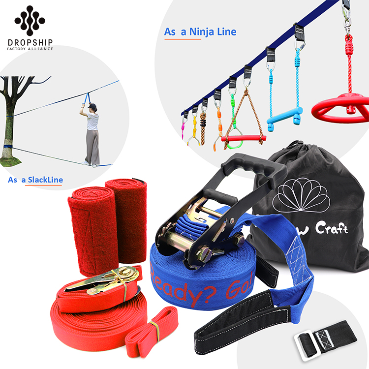 2020 hot sale outdoor gym equipment cheap adults monkey bars ninja gibbon warrior slackline set