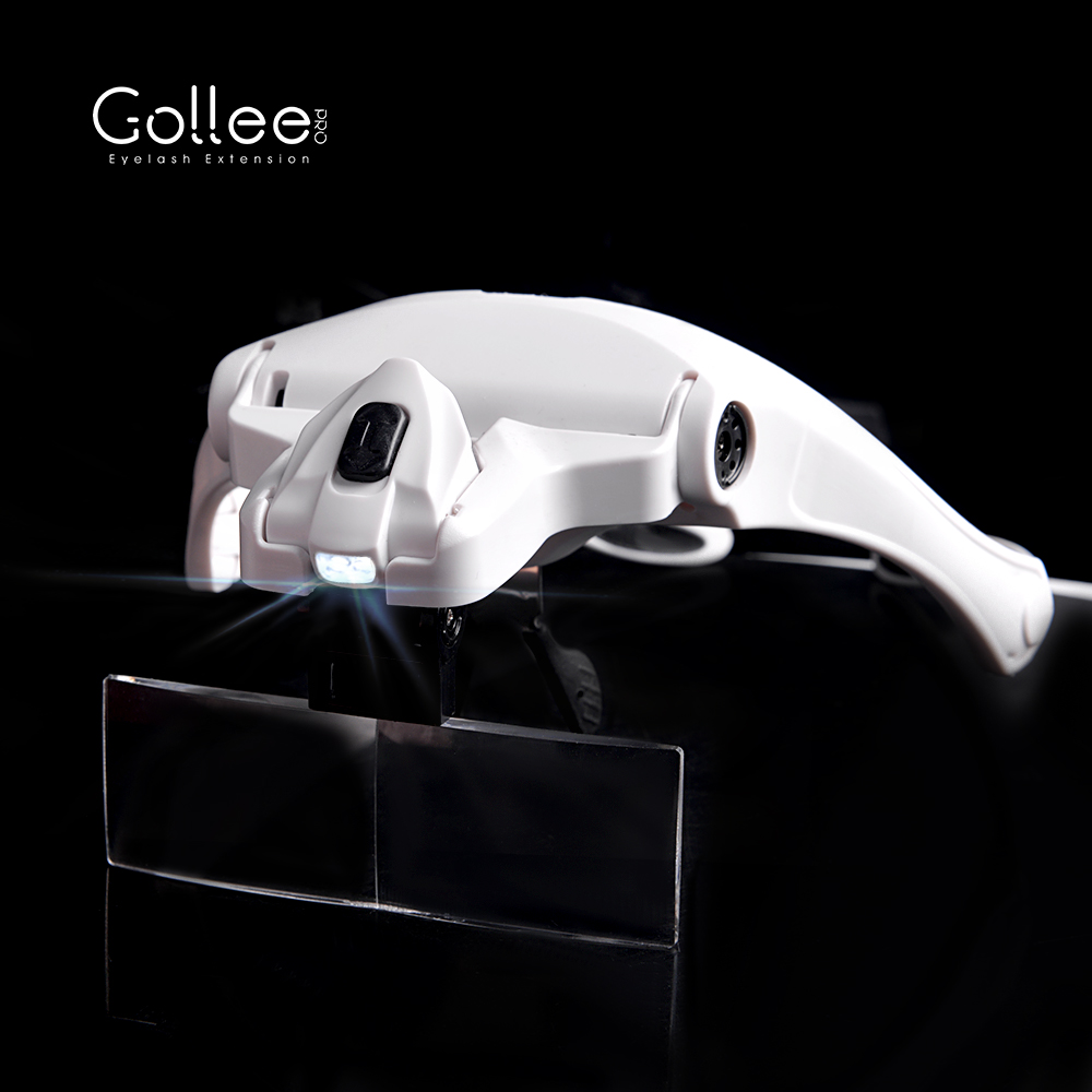 Gollee 1.0X 1.5X 2.0X 2.5X 3.5X профессиональное увеличительное стекло для наращивания ресниц регулируемое увеличение увеличительное стекло