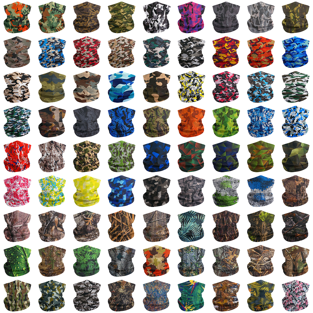 Cheap Wholesale Camo Hunting Scarf 100% Stretch Polyester Neck Gaiter Outdoor Forest Camouflage Bandana Neck Tubes Man