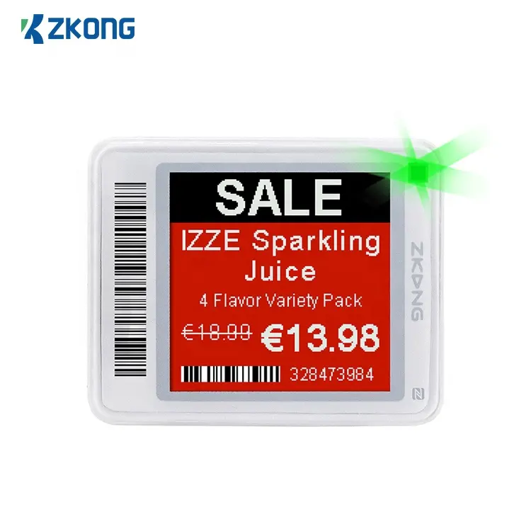 Высококачественная этикетка Zkong для супермаркета с этикеткой Esl, электронная этикетка с этикеткой E-ink для супермаркета 1,54 дюйма