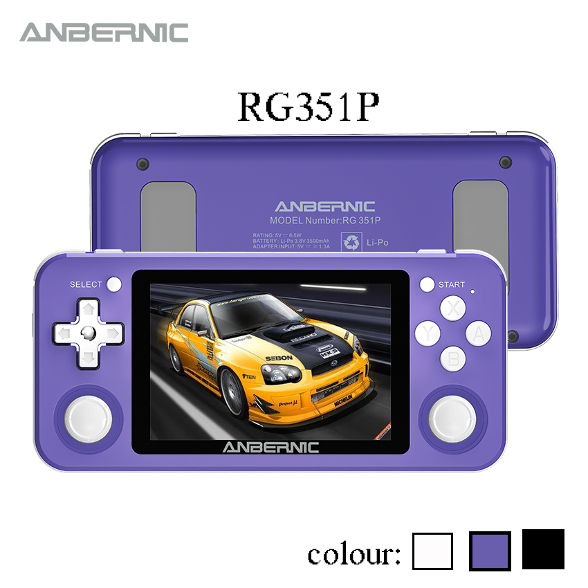 PS1 N64 DC Anbernic Новый RG351P Ретро консоль 3,5 дюймов IPS экран Opendingux Ручной игровой плеер 64 ГБ