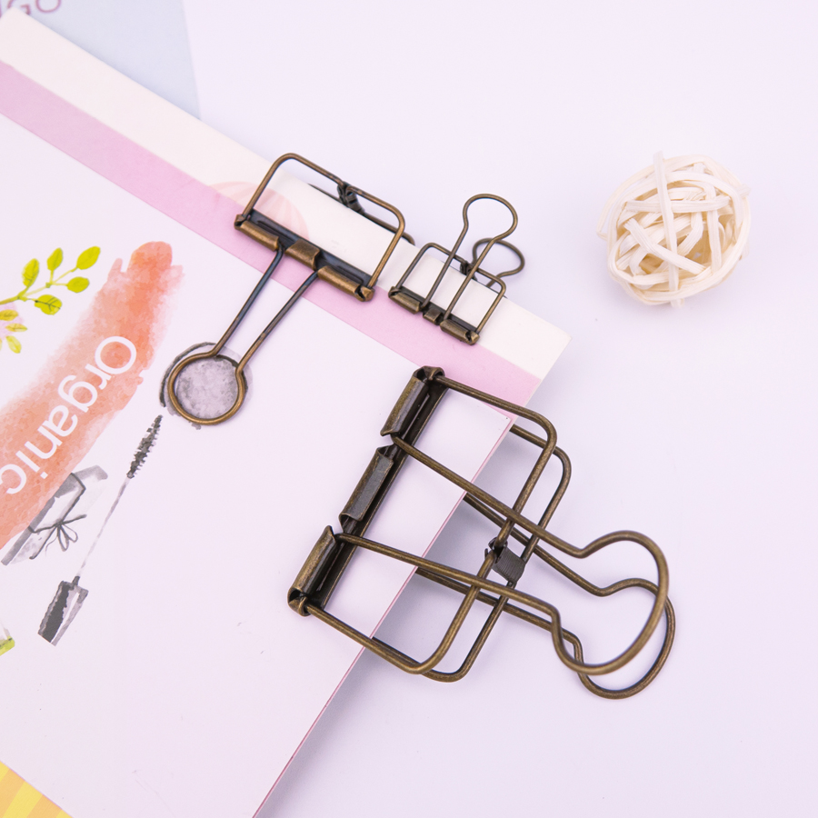 Chevrolet Aveo Online Selling Popular Stationery Sets Metal Eco-friendly Office Stationery Modern Hollow Square Binder Clip