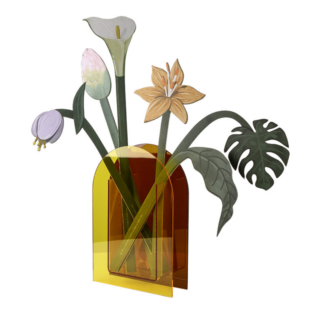 Nordic style creative design paper art plant bouquet fragrance card paper flower card