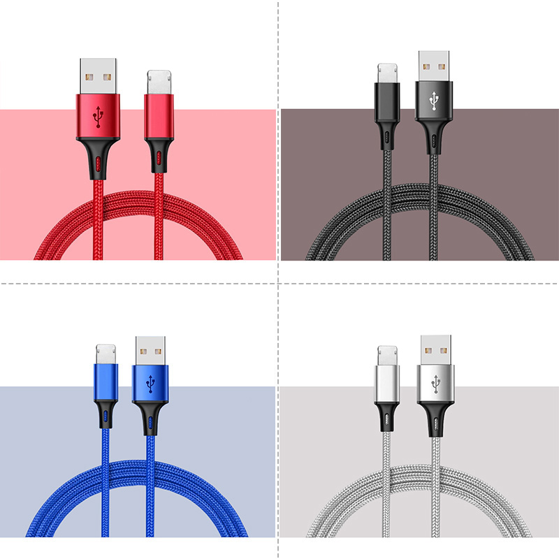 Оптовая продажа с завода, usb-кабель для быстрой зарядки и передачи данных в нейлоновой оплетке для iphone