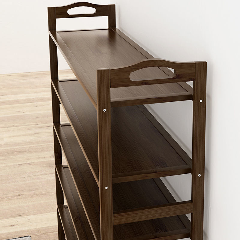 Household door shoe cabinet solid wood shoe rack simple multi-storey dormitory storage rack storage rack
