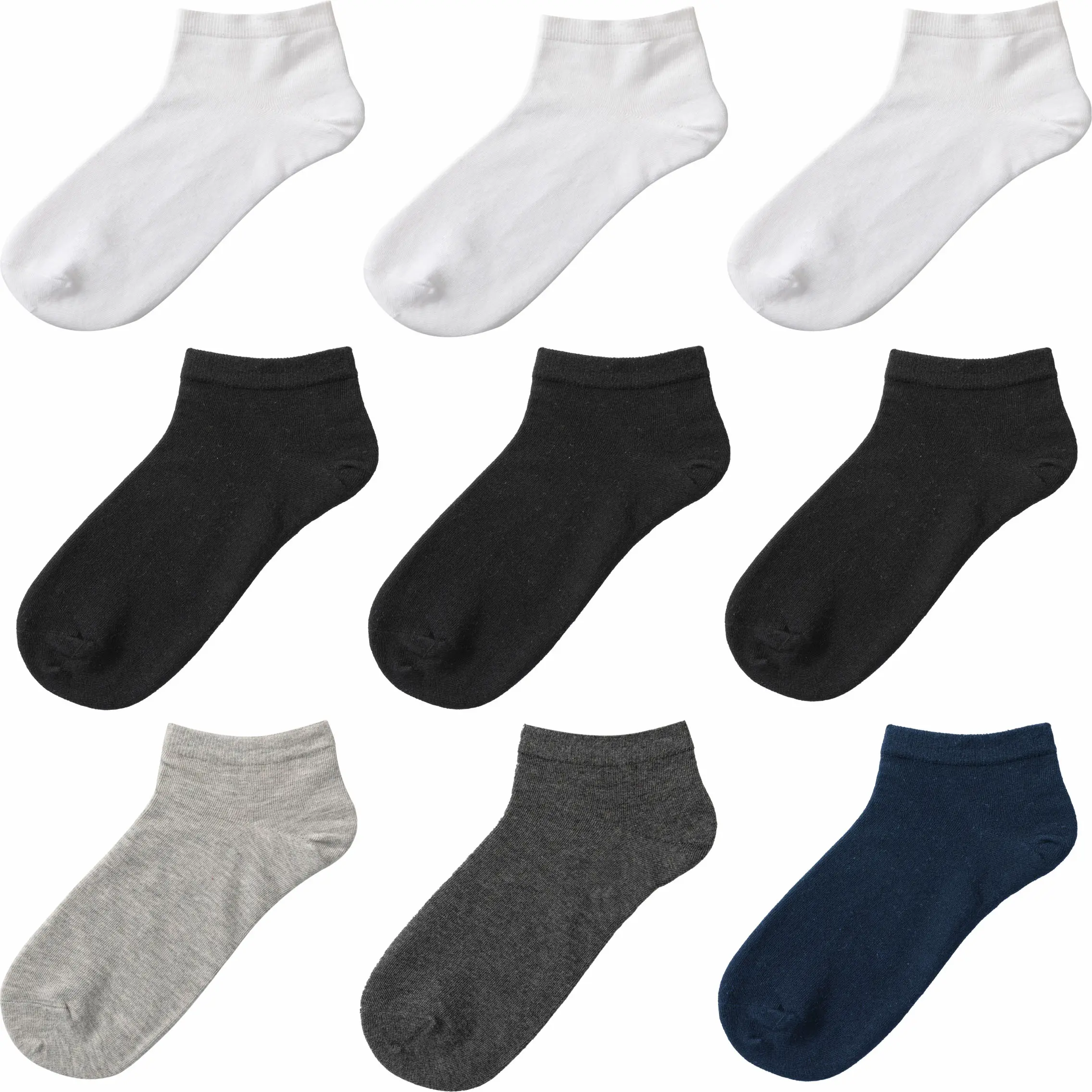 Customized LOGO solid color white grey navy blue black cheap bamboo socks fiber men custom sports ankle socks