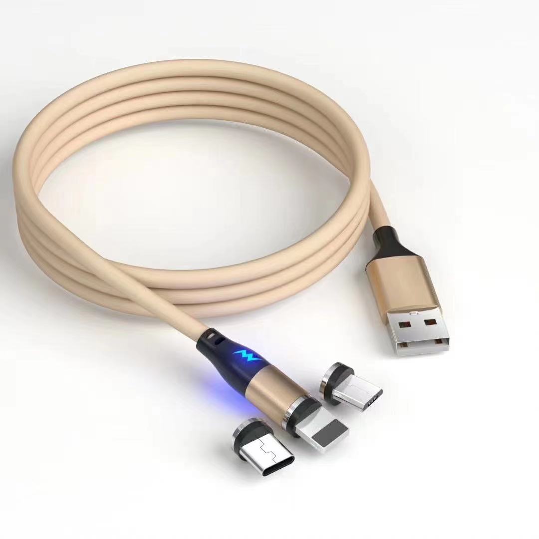 Бесплатная доставка ПВХ + силиконовый материал 3 в 1 Магнитный usb-кабель для зарядки
