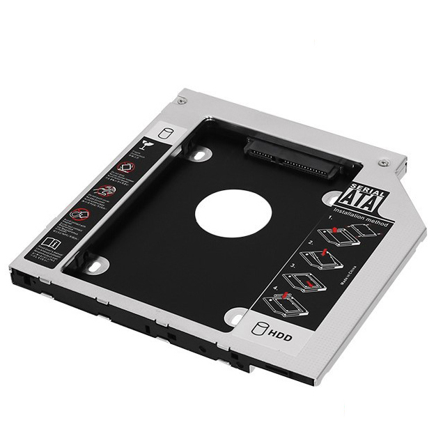 Алюминиевый 9,0/9,5/12,7 мм 2,5 дюймов 2nd жесткий диск hdd Caddy SATA3.0 SSD кронштейн адаптер второй hdd caddy для ноутбука