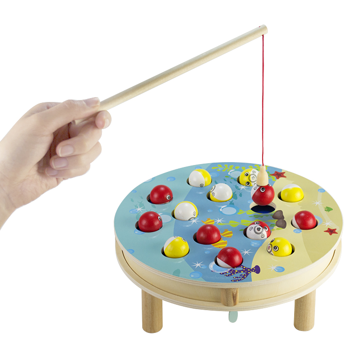 Деревянная рыболовная игра La doyee, детская музыкальная шкатулка, игрушка для детей