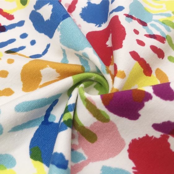 Custom Children s Floral Cut Piece Fabrics Textile Organic Custom Cotton Lycra Fabric Digital Printing For Kids Dress By Yard