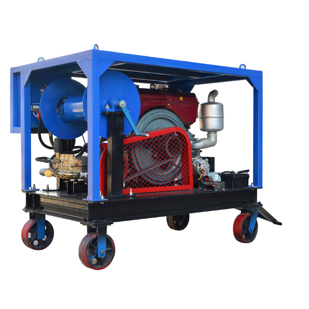 Professional High Pressure Water Jet Blasting Cleaner Sewer Drain Pipe Floor Power Plant Industrial Cleaning Machine Equipment