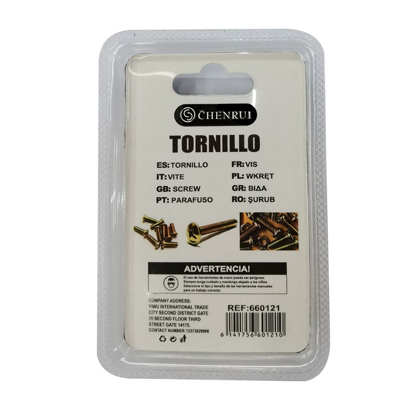 Wholesale excellent quality furniture cross recessed spherical cylinder head screws blister mounted fastening screws with nuts