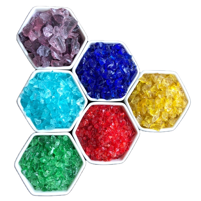 wholesale recycled colored decorative wedding vase filler glass sand for sand ceremony art bowl decor