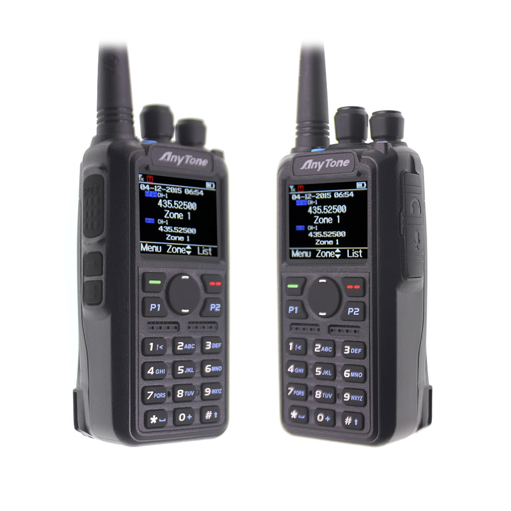 Anytone AT-D878UV PLUS Ham walkie talkie dual band digital DMR&Analog GPS APRS compatible PTT radio with PC Cable