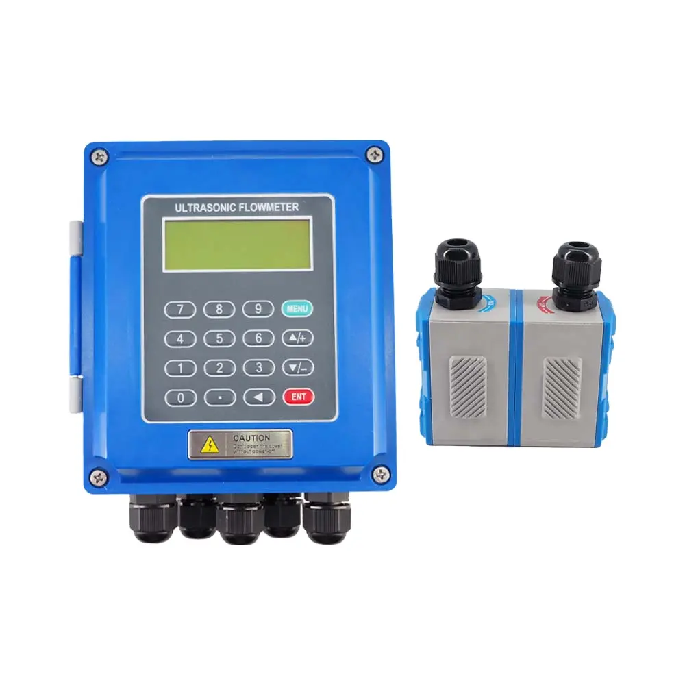 Aice Tech Ultrasonic Flowmeter For Steam Precise Digital Display Insertion Clamp On Ultrasonic Water Flow Meter Wall Mounted
