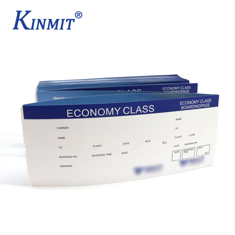 Customized die cut fan folded thermal paper boarding pass airline ticket printing movie admission event lottery ticket