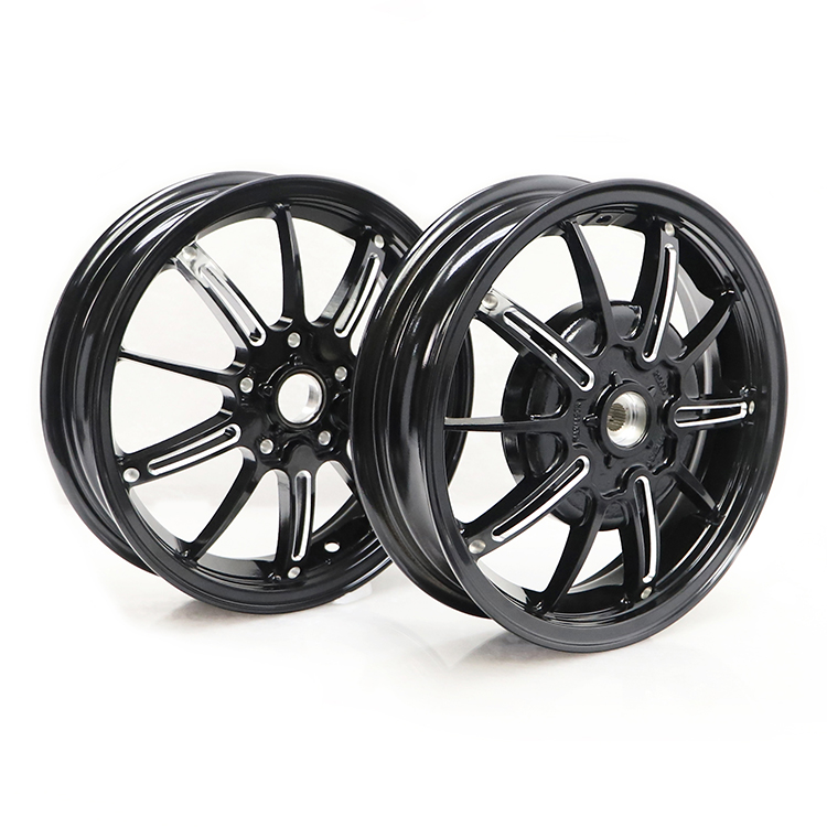 Aluminium alloy casting motorcycle wheel 3.0x12 inch black scooter rims fit for Vespa Sprint Primavera 150cc