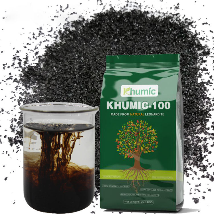 "Khumic-100" сельскохозяйственных NPK органическое гранулированное удобрение водорастворимый ГУМАТ калия 98 с блестящими снежинками