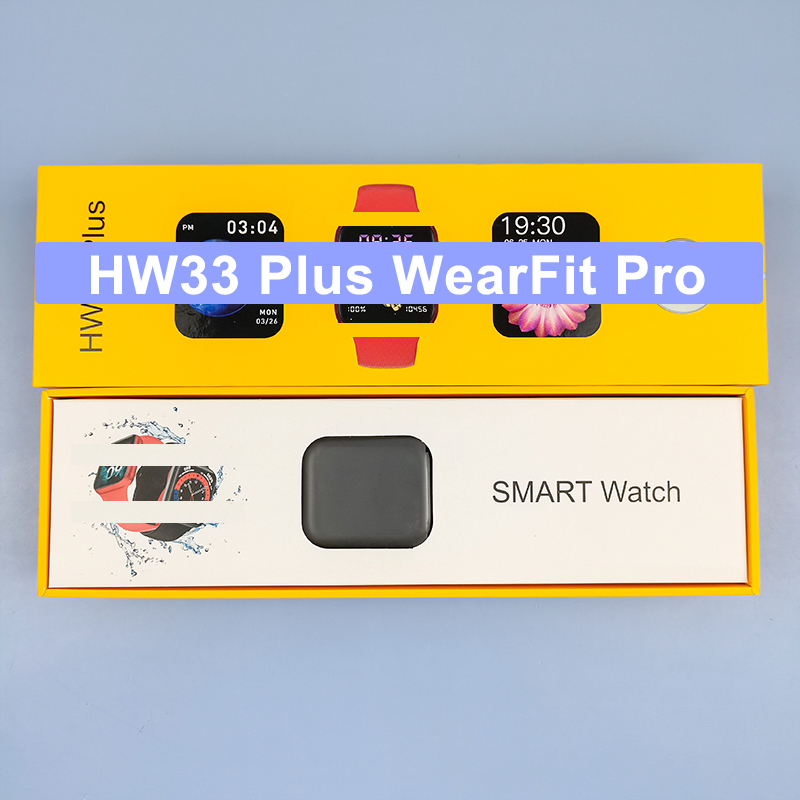Лидер продаж, умные часы HW33 PLUS, 1,75 дюйма, квадратный экран, двойная кнопка поворота, HW 33 Wearfit Pro App, оригинальные