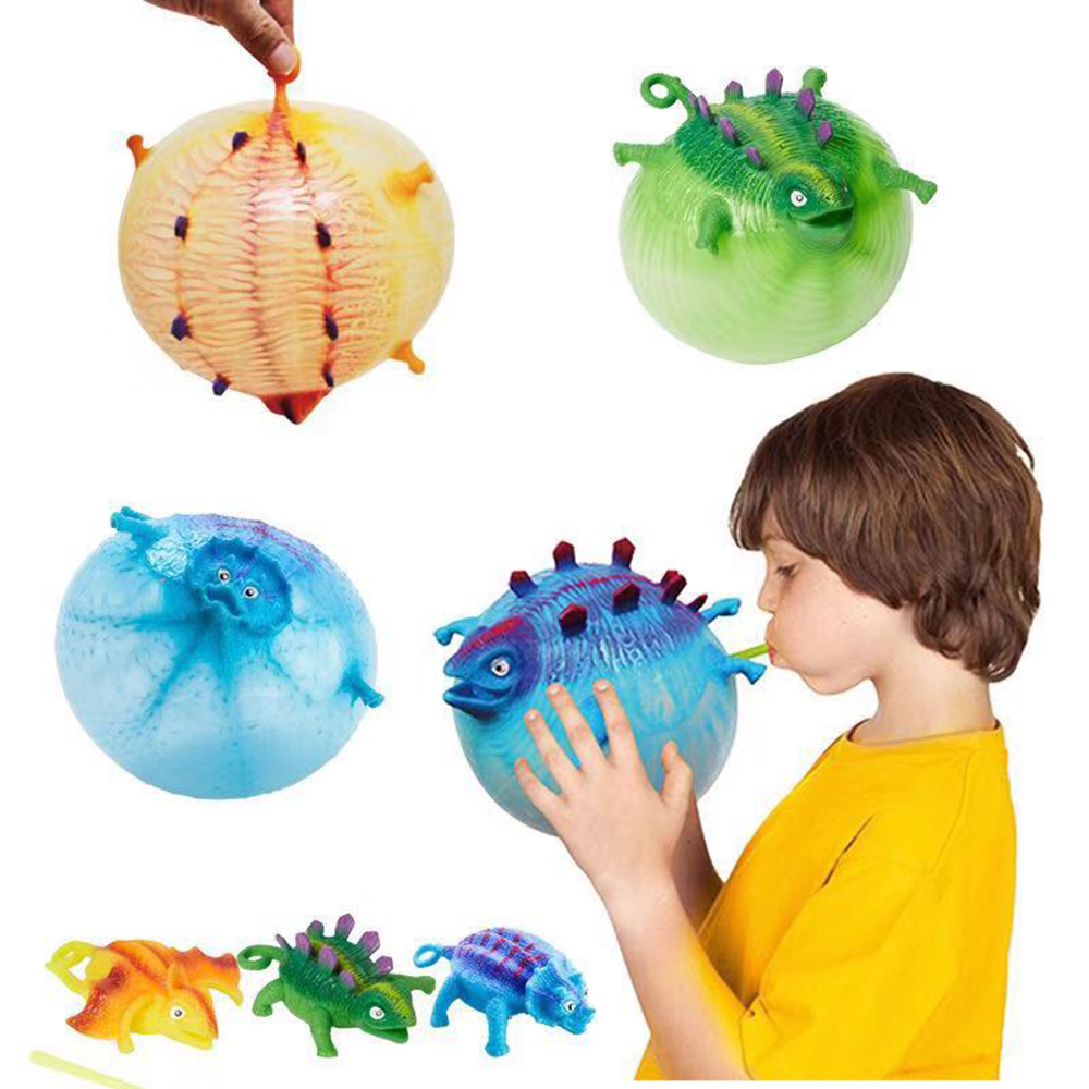 wholesale Dinosaur Squishy Toys Antistress Inflatable Autism Toy Squeeze Soft Ball Balloon Cute Funny Kids Gifts Halloween