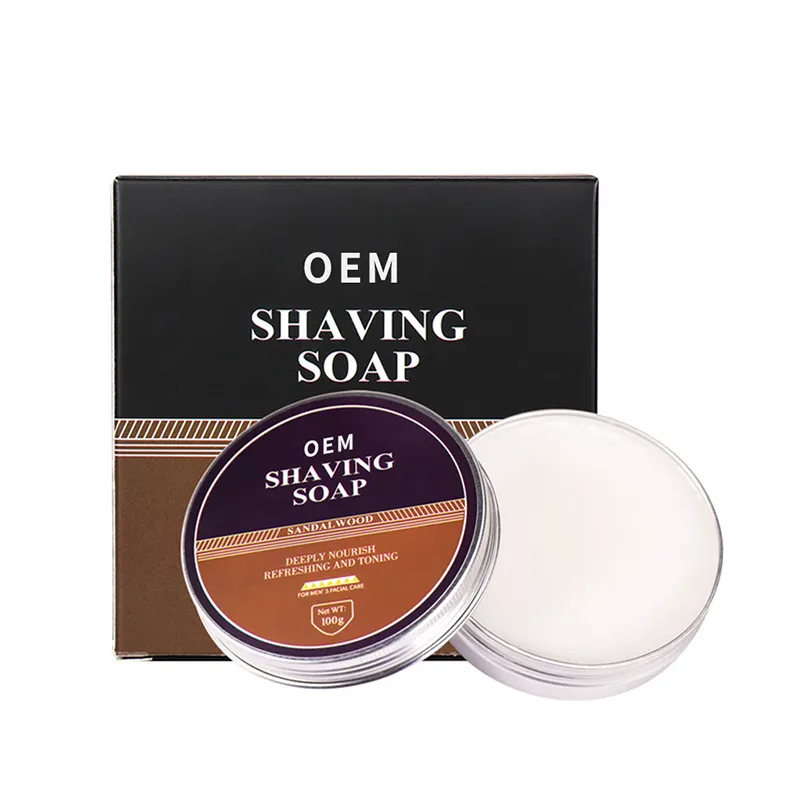 Small Batch Custom High-Quality Organic Natural Soap Whitening Skin Acne Facial Beard Care Men'S Shaving Soap