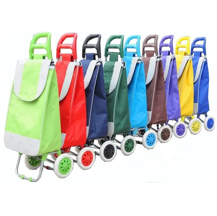 WETRUST CUSTOM LOGO Folding Shopping Cart Portable Shopping Folding Trolley Bag with 2 WHEELS