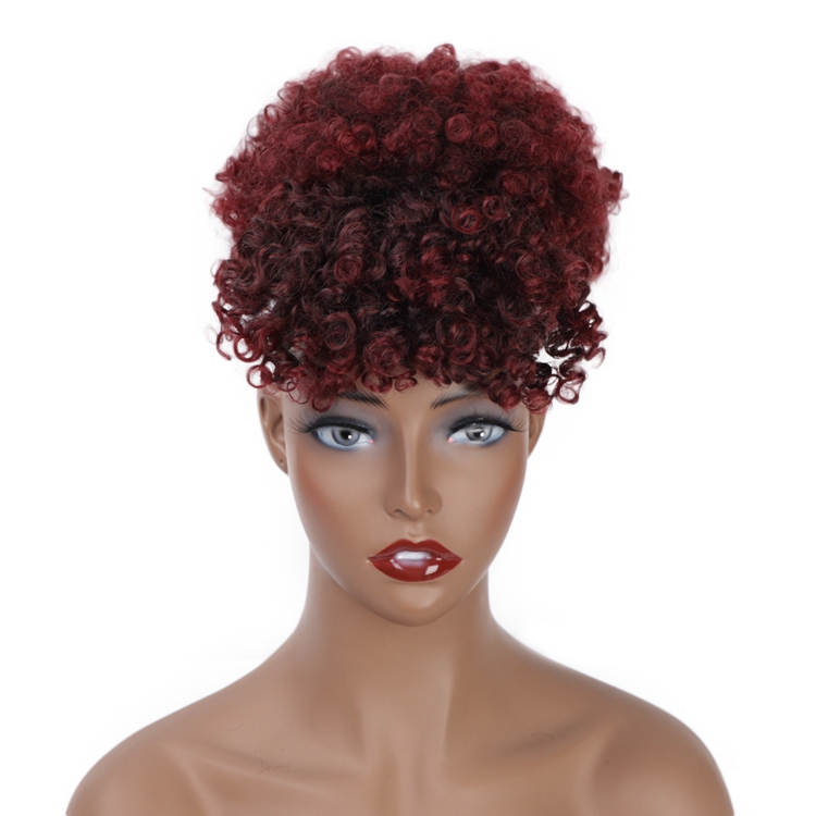 Aisi Hair Омбре бордовые с челкой Волшебные спутанные накладные удлинители аксессуары синтетический Африканский шиньон кусочки для волос приспособление для пучка волос