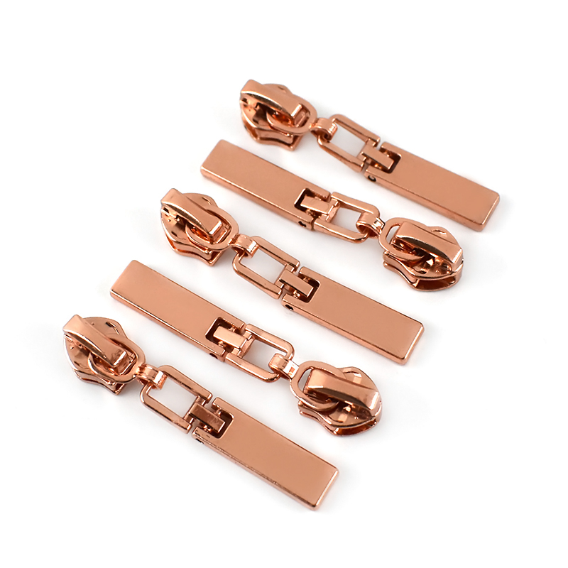 Mettee ZT043 5# Nylon Zips Special Rose Gold Movable Piece Zipper Repair Kit Sewing Accessories Alloy Zipper Slider