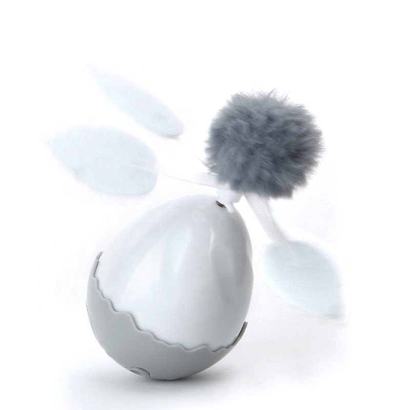Replaceable Head Relieve Boredom Playing Feather Motion Rotating Ball Electric Cat Pet Toys