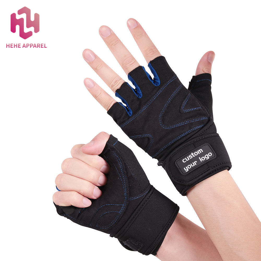 HEHE Custom Exercise Gym Gloves Anti-slip Breathable Sport Weightlifting Boxing Fitness Gym Gloves Protective Wrist