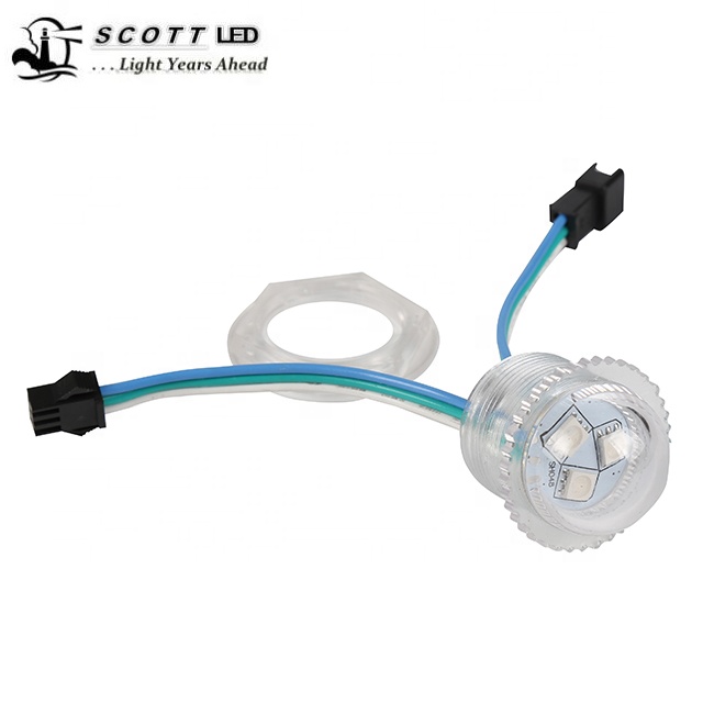 Светодиодная лампа WS2811, 12 В постоянного тока, 26 мм, цифровая RGB smd5050, подсветка для аттракционов, наружное украшение
